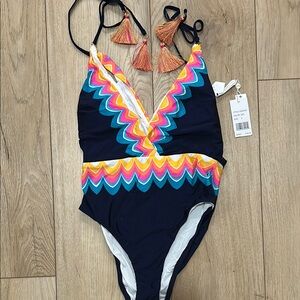 Colorful Patterned One-Piece Swimsuit